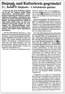 Artikel aus dem Band 3 von Joseph Pflügl ( 25 Jahre Heimat und Kulturkreis )